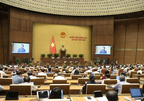 Phó thủ tướng Trần Hồng Hà: Sẽ có nghị định để mọi người dân có điện mái nhà- Ảnh 2. Toàn cảnh phiên chất vấn - Ảnh: GIA HÂN