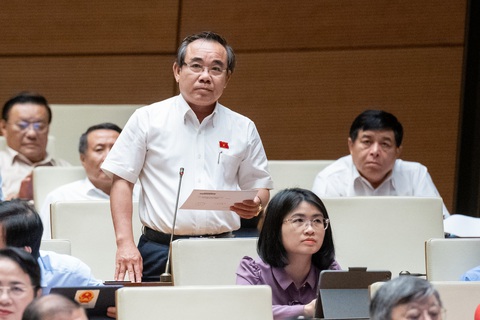 Phó thủ tướng Trần Hồng Hà: Sẽ có nghị định để mọi người dân có điện mái nhà- Ảnh 4. Đại biểu Lê Hữu Trí (Khánh Hòa) - Ảnh: GIA HÂN