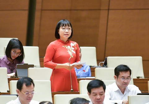 Phó thủ tướng Trần Hồng Hà: Sẽ có nghị định để mọi người dân có điện mái nhà- Ảnh 7. Đại biểu Nguyễn Thị Việt Nga - Ảnh: GIA HÂN