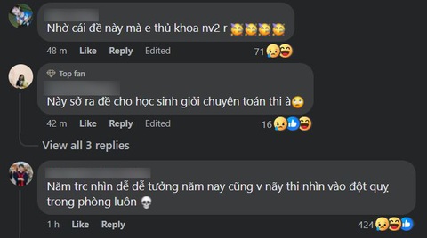 Thí sinh 'khóc than' trên mạng xã hội vì đề toán kỳ thi lớp 10 TP.HCM khó- Ảnh 3. Netizen tuổi teen cười ra nước mắt khi biết không ít bạn bè của mình cũng cùng chung cảnh ngộ. (Ảnh chụp màn hình)