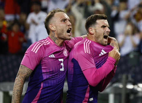 Giao hữu chuẩn bị Euro 2024: Anh thua sốc, Đức thắng nhọc- Ảnh 2. Pascal Gross ghi bàn ấn định chiến thắng 2-1 cho tuyển Đức trước Hy Lạp - Ảnh: REUTERS