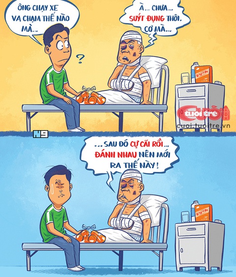Một vụ va chạm giao thông không nặng nhưng lại rất nghiêm trọng- Ảnh 1. Một vụ va chạm giao thông không nặng nhưng lại rất nghiêm trọng - Tranh: Hải Nam