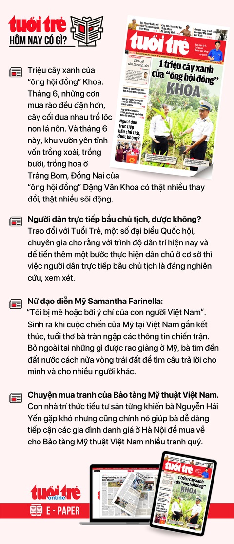 Tin tức sáng 9-6: SCB thanh lý loạt xe chở tiền, có chiếc chỉ hơn 100 triệu đồng- Ảnh 3. Tin tức đáng chú ý trên Tuổi Trẻ nhật báo ngày 9-6. Để đọc Tuổi Trẻ báo in phiên bản E-paper, mời bạn đăng ký Tuổi Trẻ Sao TẠI ĐÂY