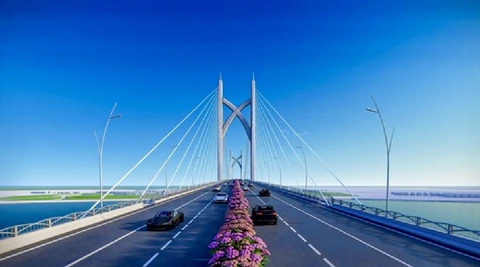 TP.HCM chỉ đạo thúc tiến độ cầu Thủ Thiêm 4, cầu Cần Giờ- Ảnh 2. Phối cảnh cầu Cần Giờ - Nguồn: Sở Giao thông vận tải TP.HCM