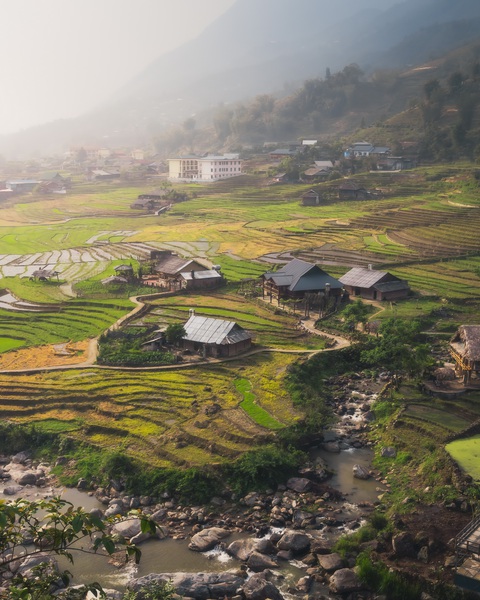 Một ngôi làng ở Sa Pa - Ảnh: Harry Bradley Một ngôi làng ở Sa Pa - Ảnh: HARRY BRADLEY