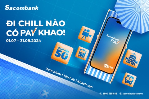 Trải nghiệm giải trí và du lịch 'tẹt ga' với Sacombank Pay- Ảnh 1. Khách hàng những trải nghiệm giải trí và du lịch thú vị hơn bao giờ hết với ứng dụng quản lý tài chính Sacombank Pay.