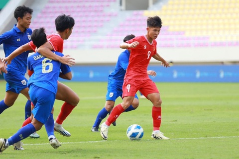 U16 Việt Nam thất bại trước Thái Lan ở phút bù giờ- Ảnh 1. U16 Việt Nam thua ngược Thái Lan ở bán kết - Ảnh: VFF