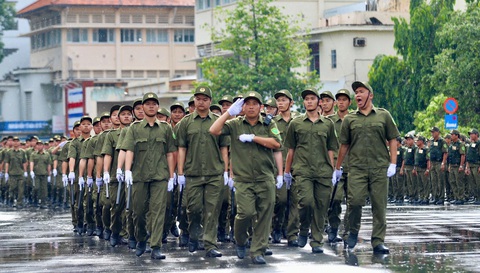 Chủ tịch nước Tô Lâm dự lễ ra mắt lực lượng tham gia bảo vệ an ninh, trật tự cơ sở tại TP.HCM- Ảnh 10. Lực lượng tham gia bảo vệ an ninh, trật tự ở cơ sở tại lễ ra mắt- Ảnh: MINH HÒA