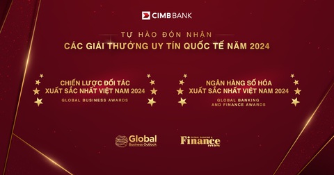Ngân hàng CIMB Việt Nam nhận hai giải thưởng quốc tế về số hóa và chiến lược- Ảnh 1. Ngân hàng CIMB Việt Nam nhận hai giải thưởng quốc tế về số hóa và chiến lược- Ảnh 1.