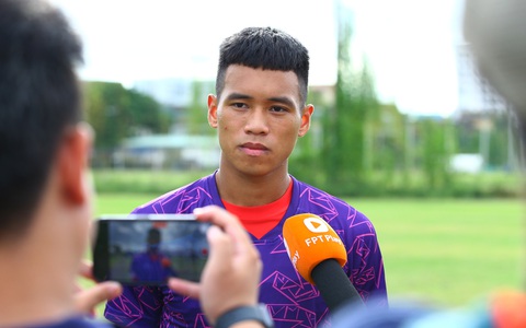 U19 Việt Nam tập buổi đầu ở TP.HCM trước khi đi Indonesia- Ảnh 2. Nguyễn Mạnh Hưng (2005) từng thi đấu ở VCK U23 châu Á 2023 - Ảnh: QUANG THỊNH