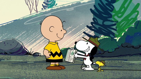 Hoạt hình về chú chó Snoopy trong trại hè rực rỡ- Ảnh 3. Mối quan hệ của Charlie Brown và Snoopy không phải là chỉ là một cậu bé và thú cưng mà là mối quan hệ của hai người bạn nhỏ hồn nhiên và hài hước.