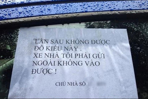 Cách 'trừng phạt' độc lạ ô tô đỗ sai chỗ- Ảnh 4. Lời cảnh báo nhẹ nhàng, lịch sự nhưng