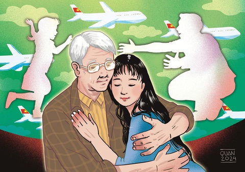 Những cái ôm hóa giải ưu phiền- Ảnh 1. Minh họa: ĐẶNG HỒNG QUÂN