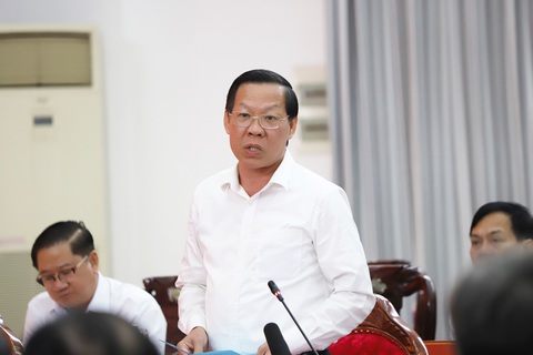 Báo cáo Thủ tướng phương án bù giá để mua cát từ Campuchia làm vành đai 3- Ảnh 1. Ông Phan Văn Mãi phát biểu tại buổi làm việc với Thủ tướng Phạm Minh Chính chiều 13-7 - Ảnh: CHÍ QUỐC