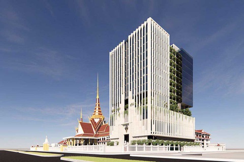 Campuchia sắp khánh thành Nhà Quốc hội mới do Việt Nam tặng- Ảnh 2. Phối cảnh Nhà Quốc hội mới của Campuchia - Ảnh: Phnom Penh Post