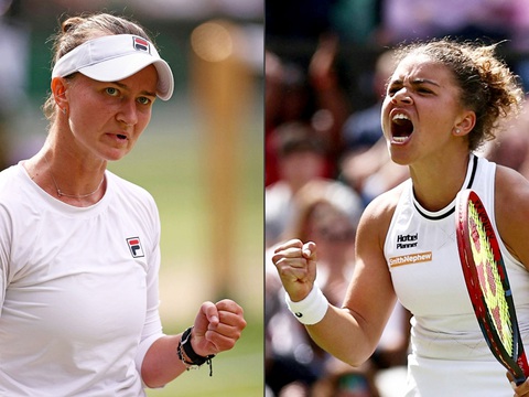 Trận chung kết Wimbledon đặc biệt- Ảnh 1. Barbora Krejcikova (trái) và Jasmine Paolini đều xứng đáng giành chức vô địch Wimbledon - Ảnh: AFP
