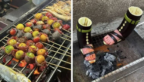 Đồ nướng đạt tầm cao mới khi 'giày cao gót' cũng vào lò!- Ảnh 2. Những món nướng mới đang