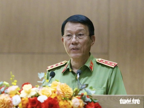 Bộ trưởng Lương Tam Quang đề nghị các đơn vị công an tạo điều kiện tốt nhất cho báo chí- Ảnh 1. Thượng tướng Lương Tam Quang phát biểu tại hội nghị - Ảnh: DANH TRỌNG