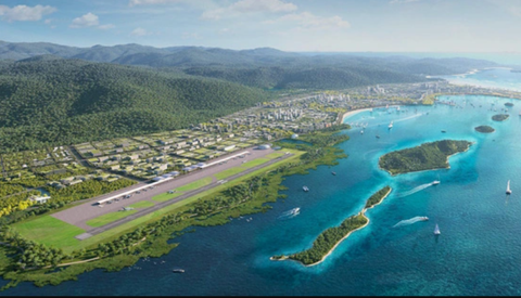 Nghiên cứu quy hoạch sân bay Vân Phong để kêu gọi đầu tư PPP- Ảnh 1. Phối cảnh vị trí đề xuất quy hoạch sân bay Vân Phong - Ảnh: T.T.