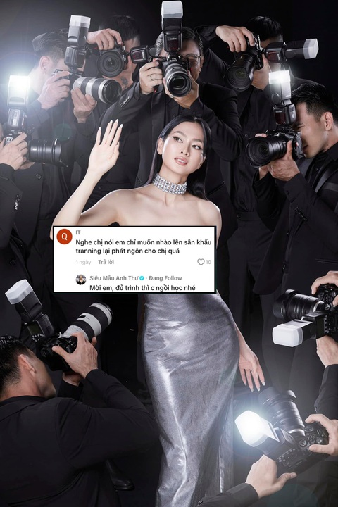 Siêu mẫu Anh Thư đáp trả thẳng khi bị anti-fan chọc khuấy- Ảnh 1. Anh Thư không ngần ngại thách thức anti-fan mỉa mai mình