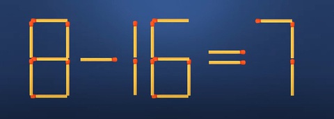 Thử tài IQ: Di chuyển một que diêm để 8-16=7 thành phép tính đúng- Ảnh 1.