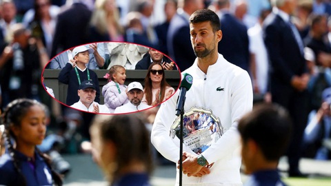 Lời cảm động Djokovic gửi vợ con sau thất bại ở Wimbledon 2024- Ảnh 1. Novak Djokovic cảm ơn vợ con luôn ở bên ủng hộ mình tại Wimbledon 2024