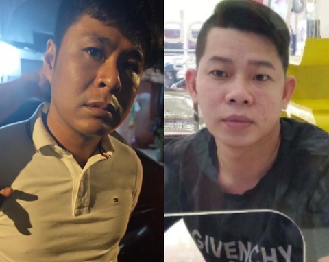 Bắt hai thanh niên giật dây chuyền khách nữ vừa xuống taxi- Ảnh 1. Phạm Hữu Duy (trái) và Trần Quang Minh tại cơ quan công an - Ảnh: Công an cung cấp