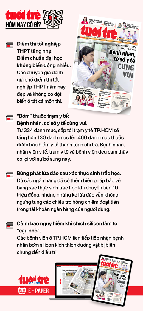 Tin tức sáng 18-7: Hà Nội sắp chạy tuyến đường sắt đô thị thứ 2; Gạo Việt đứng đầu xuất Indonesia- Ảnh 3. Tin tức đáng chú ý trên Tuổi Trẻ nhật báo ngày 18-7. Để đọc Tuổi Trẻ báo in phiên bản E-paper, mời bạn đăng ký Tuổi Trẻ Sao TẠI ĐÂY