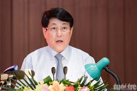 Bà Bùi Thị Minh Hoài: Làm bí thư Hà Nội 'vừa vinh dự, vừa trách nhiệm nặng nề'- Ảnh 3. , Thường trực Ban Bí thư Lương Cường - Ảnh: NAM TRẦN
