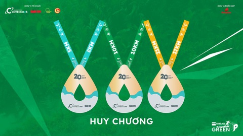Ưu đãi đặc biệt cho bạn đọc Tuổi Trẻ tham gia Giải chạy GreenUP Marathon 2024- Ảnh 5. Bộ huy chương của giải chạy GreenUP Marathon - Long An Half Marathon 2024