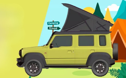 Suzuki Jimny cũng có thể làm nhà di động: Hai người ở hoàn toàn không vấn đề- Ảnh 1. Suzuki Jimny là dạng nhà di động được kỳ vọng sẽ gây chú ý tại triển lãm - Ảnh: White House Camper