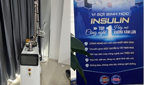 Quảng cáo 'Vi sợi sinh học insulin - Top 1 công nghệ hủy mỡ không xâm lấn' là trái phép- Ảnh 1. Đoàn kiểm tra yêu cầu công ty và phòng khám tháo gỡ các nội dung quảng cáo - Ảnh: Sở Y tế cung cấp