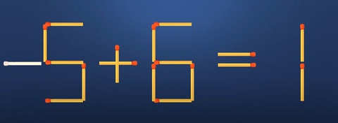 Thử tài IQ: Di chuyển một que diêm để 5+6=7 thành phép tính đúng- Ảnh 2.