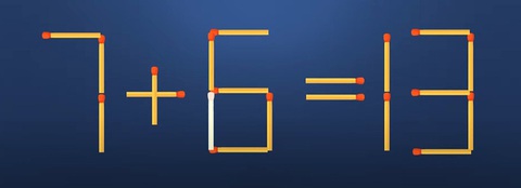 Thử tài IQ: Di chuyển một que diêm để 7+5=19 thành phép tính đúng- Ảnh 2.
