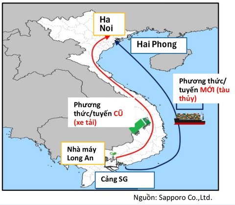 Cuộc đua logistics xanh, tăng sức cạnh tranh hàng Việt xuất khẩu- Ảnh 3. Doanh nghiệp chuyển đổi vận tải đường bộ sang đường thủy, giảm khí phát thải