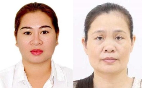 Đường dây đưa người đi lao động nước ngoài trái phép dưới ‘vỏ bọc’ nhà sư- Ảnh 1. Nguyễn Thị Ngọc Hằng (trái) và Đậu Thị Khuyên - Ảnh: CACC
