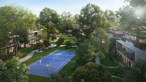 Swan & Maclaren thổi luồng sinh khí cho không gian sống tại Blue Zones đầu tiên của Việt Nam- Ảnh 8. Sân chơi tennis tại khu rừng vận động Playing Forest