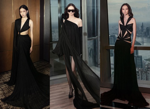 Bên cạnh đó, anh tiếp tục chọn mốt cut-out, nhấn vào đường cắt ở eo, vai, tạo nên các khoảng hở chừng mực, đảm bảo sexy và tinh tế. Bên cạnh đó, anh tiếp tục chọn mốt cut-out, nhấn vào đường cắt ở eo, vai, tạo nên các khoảng hở chừng mực, đảm bảo sexy và tinh tế.