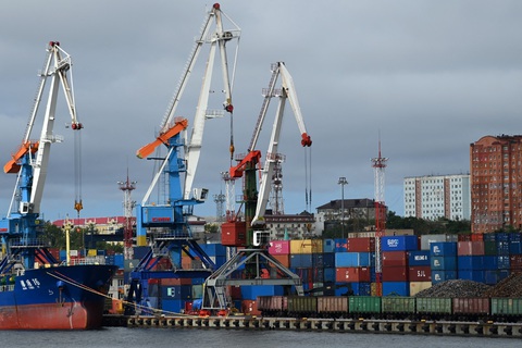 hoạt động tại cảng Vladivostok của Nga - Ảnh: AFP Hoạt động tại cảng Vladivostok của Nga - Ảnh: AFP