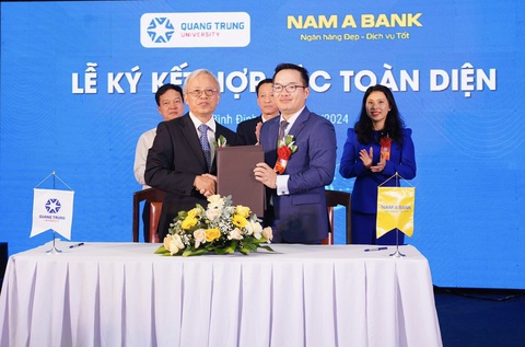 Nam A Bank và Trường Đại học Quang Trung ký kết hợp tác toàn diện- Ảnh 1. Nam A Bank và Trường Đại học Quang Trung ký kết hợp tác toàn diện- Ảnh 1.
