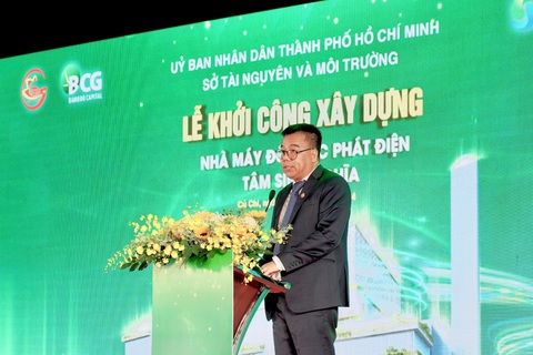 Khởi công nhà máy đốt rác phát điện tại TP.HCM- Ảnh 5. Ông Phạm Minh Tuấn - phó chủ tịch Tập đoàn Bamboo Capital - cho biết sẽ xây dựng Nhà máy đốt rác phát điện Tâm Sinh Nghĩa trở thành nhà máy quy mô hoạt động lớn, hiện đại và là trung tâm đào tạo nhân lực, chuyển giao công nghệ về đốt rác phát điện