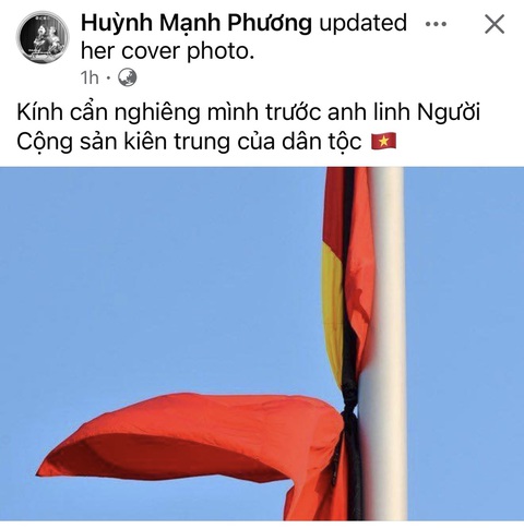 Cộng đồng mạng trích dẫn những câu nói nổi tiếng của Tổng bí thư Nguyễn Phú Trọng- Ảnh 5. Rất nhiều người đã để hình ảnh cờ rủ để bày tỏ lòng tiếc thương với Tổng bí thư Nguyễn Phú Trọng - Ảnh chụp từ Facebook
