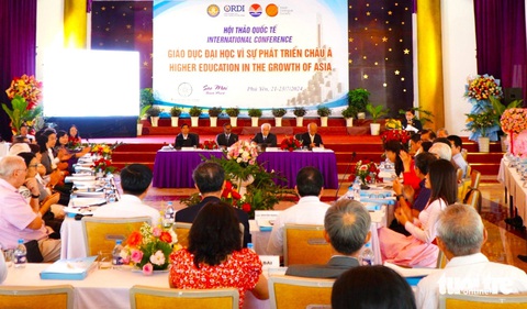 Quang cảnh Hội thảo quốc tế Giáo dục đại học vì sự phát triển châu Á - Ảnh: NGUYỄN HOÀNG Quang cảnh hội thảo quốc tế