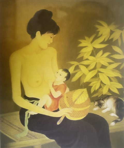 Tranh lụa Trưa hè Họa sĩ Mai Long, một trong những học trò tài năng của Tô Ngọc Vân, qua đời- Ảnh 6.