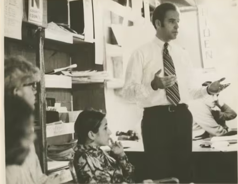 Ông Biden: Từ thượng nghị sĩ trẻ nhất đến tổng thống cao tuổi nhất nước Mỹ- Ảnh 1. Luật sư trẻ Biden khi đó trở thành một thành viên trong Hội đồng hạt New Castle, bang Delaware năm 1970 - Ảnh: BIDEN CAMPAIGN
