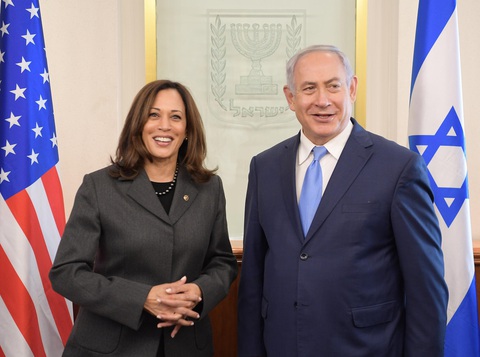 Bà Harris gặp gỡ Thủ tướng Israel Benjamin Netanyahu trong chuyến công du Israel hồi năm 2017. Khi ấy, bà đang làm thượng nghị sĩ - Ảnh: TIMES OF ISRAEL Bà Harris gặp gỡ Thủ tướng Israel Benjamin Netanyahu trong chuyến công du Israel hồi năm 2017. Khi ấy bà đang làm thượng nghị sĩ - Ảnh: TIMES OF ISRAEL