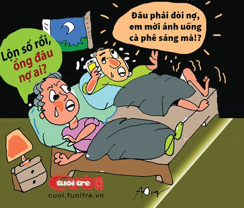 Cuộc gọi rác ảnh hưởng hạnh phúc gia đình- Ảnh 2. Em không lộn số đâu chị ơi! - Tranh: Nguyễn Anh Dũng