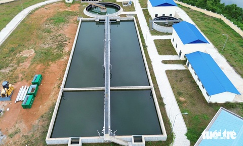 Dự án thoát nước 300 tỉ làm xong nhưng chưa thể bàn giao do thiếu quyết định thu hồi đất- Ảnh 4. Dự án chưa được cấp giấy phép môi trường bởi thiếu quyết định thu hồi đất phần diện tích xây dựng nhà máy xử lý nước thải - Ảnh: LÊ TRUNG