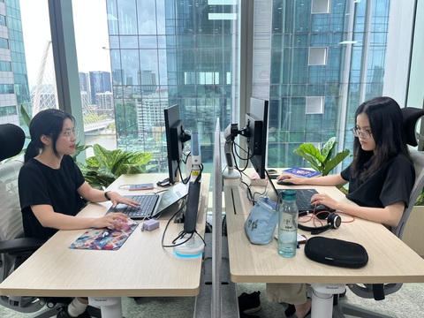 Độ tuổi tốt nhất để sinh con thì phụ nữ lại tập trung làm việc- Ảnh 1. Các bạn trẻ làm việc tại một công ty ở TP.HCM - Ảnh: THÙY DƯƠNG
