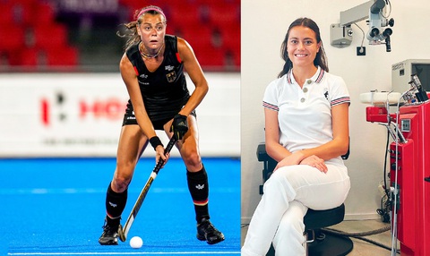 Nữ tuyển thủ khúc côn cầu Đức Selin làm bác sĩ sau Olympic 2024- Ảnh 1. Nữ tuyển thủ khúc côn cầu Đức Selin Oruz sẽ làm bác sĩ sau Olympic 2024